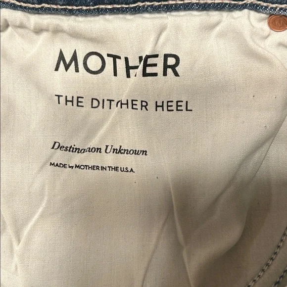 🛼MOTHER The Ditcher Heel blue jeans size 25 GUC - Picture 16 of 16